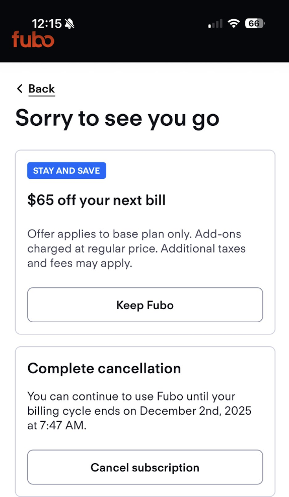 Fubo Sorry Not Sorry