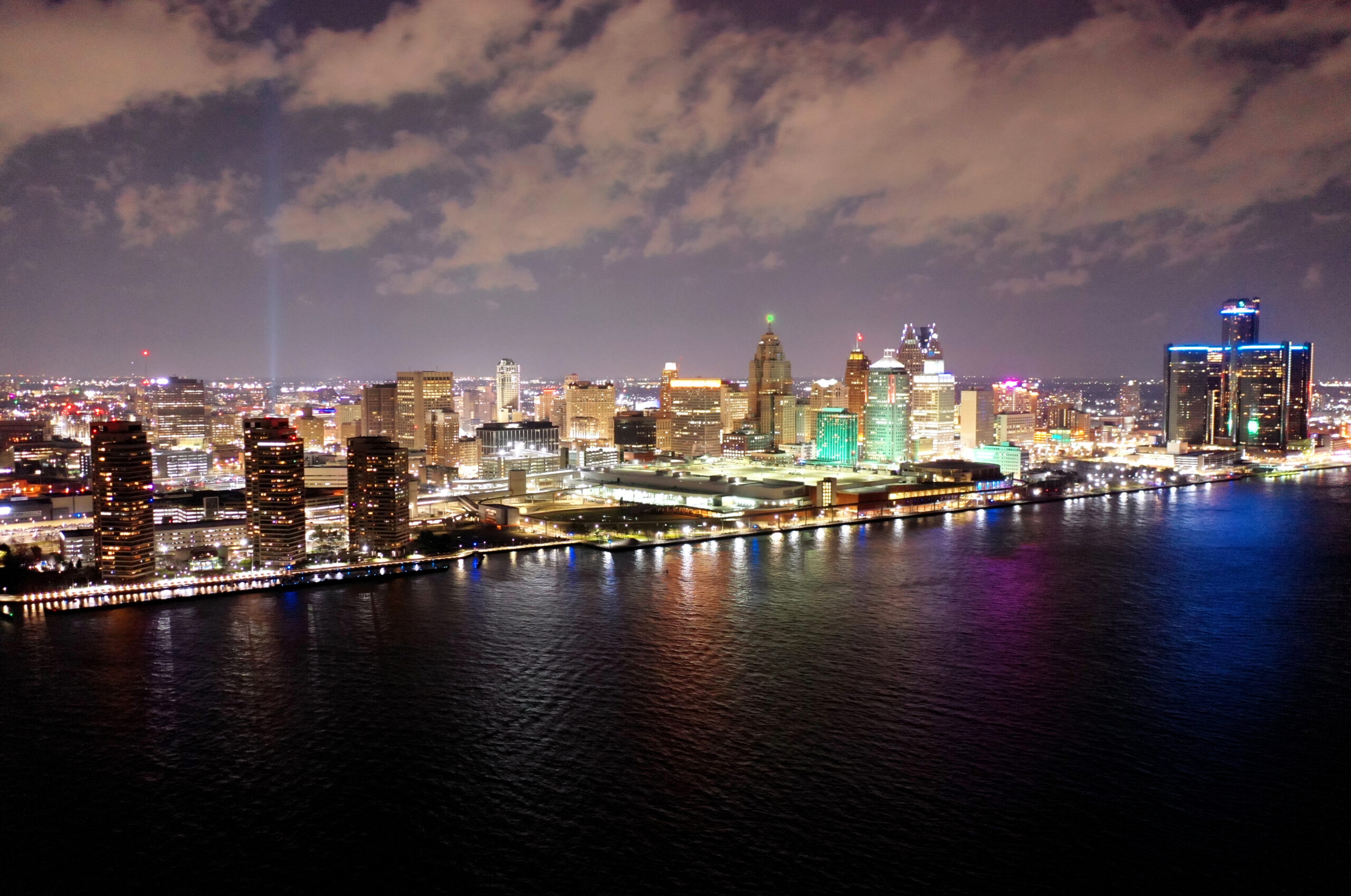 Detroit's Downtown Skyline from over the Detroit River