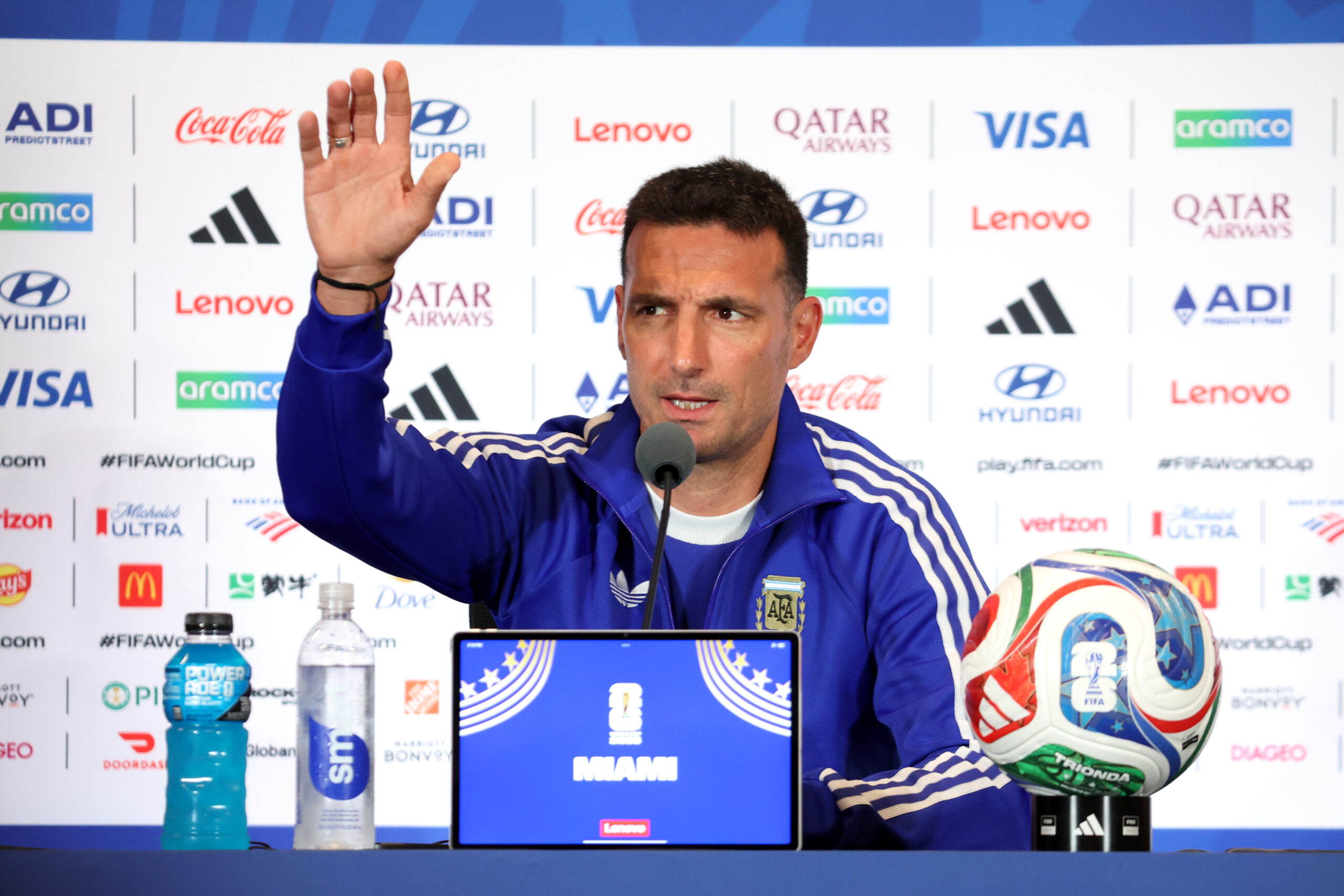Argentina coach rebuffs rumors that FIFA helps them.