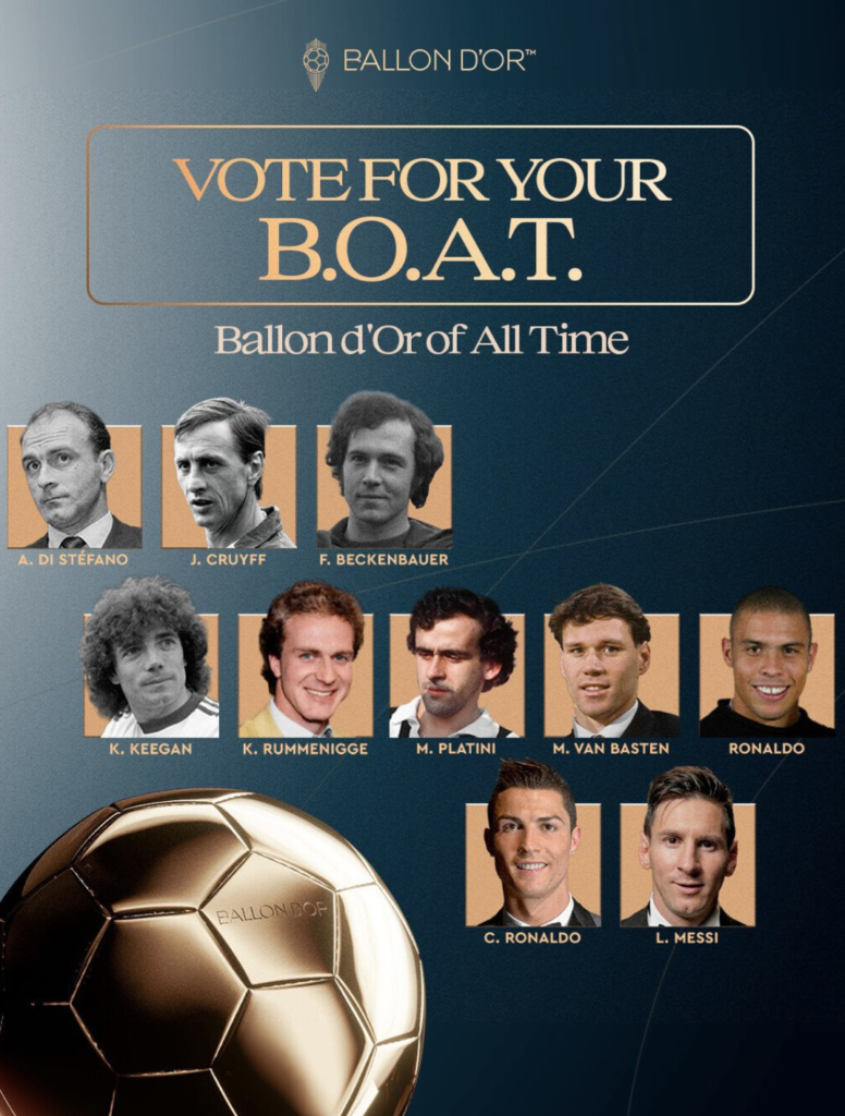 the Ballon d'Or All Time candidates